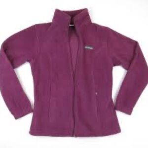 Columbia Womens Purple Performance Winter Softshell Fleece Full Zip Jacket Large